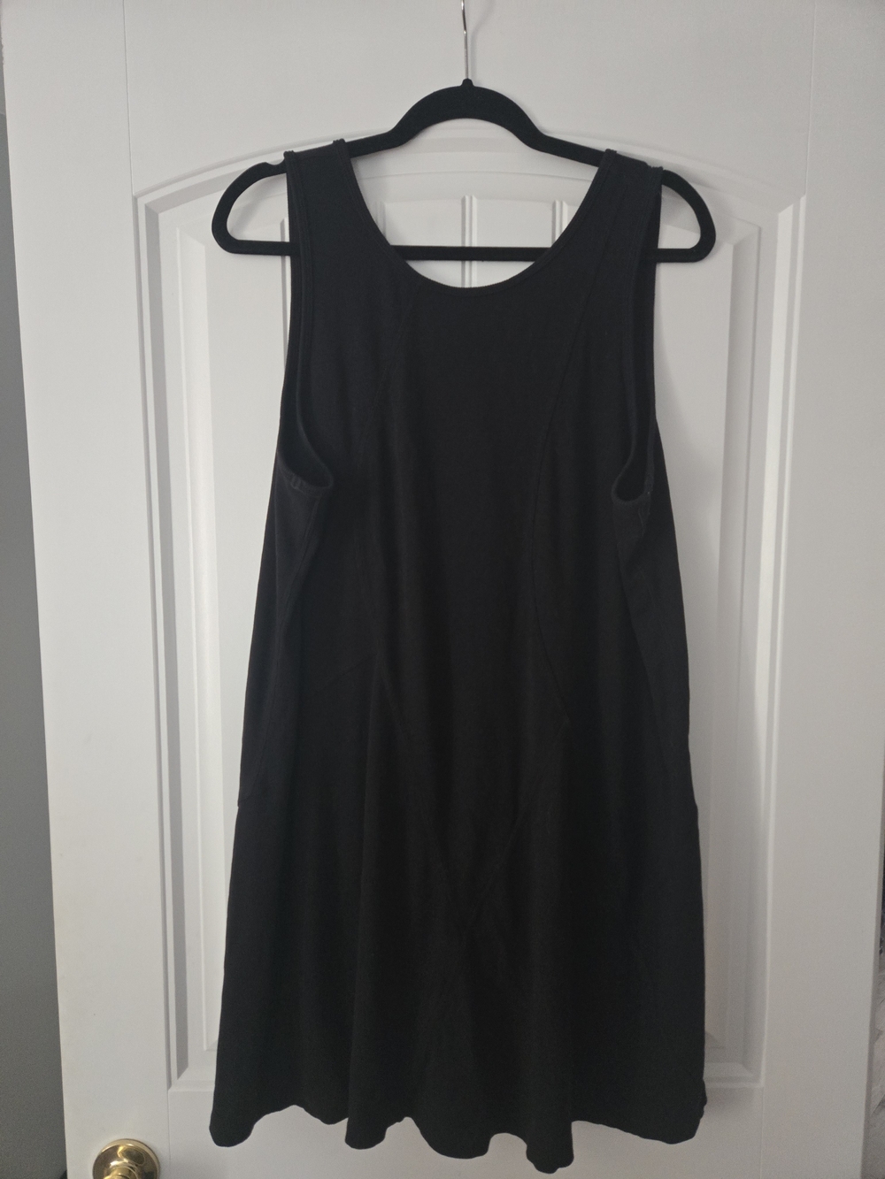 lululemon athletica Black Sleeveless Ribbed Modal-Cotton Dress